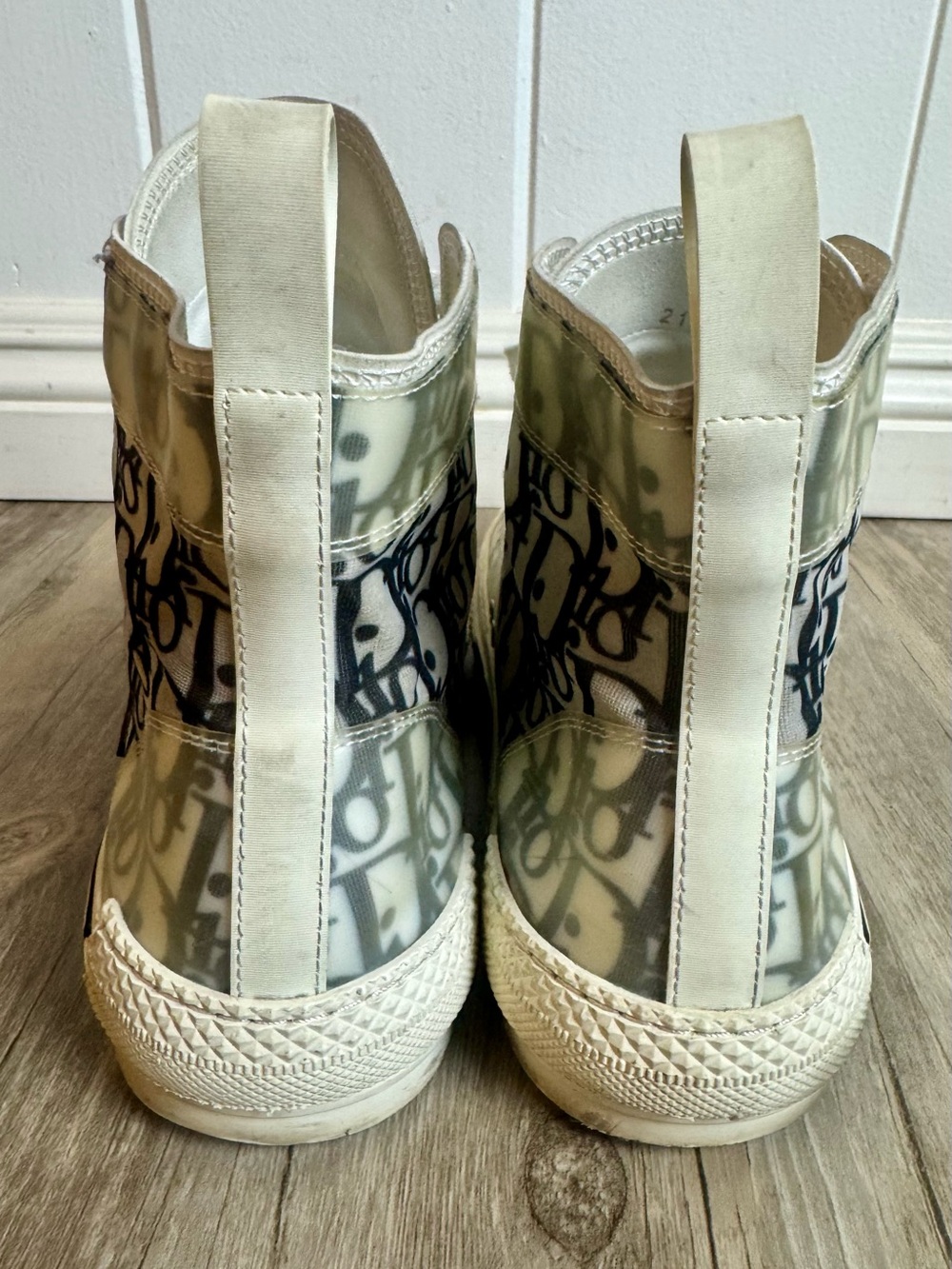 Dior B23 Oblique High Top Sneakers Size 45 Monogram Canvas - Picture 3 of 7